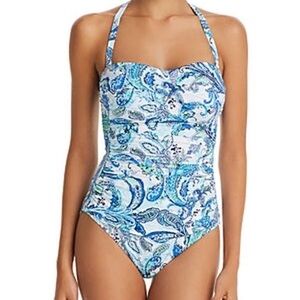 Lauren Ralph Lauren Fiesta Paisley Twist Bandeau one-piece Women’s Swimsuit 12